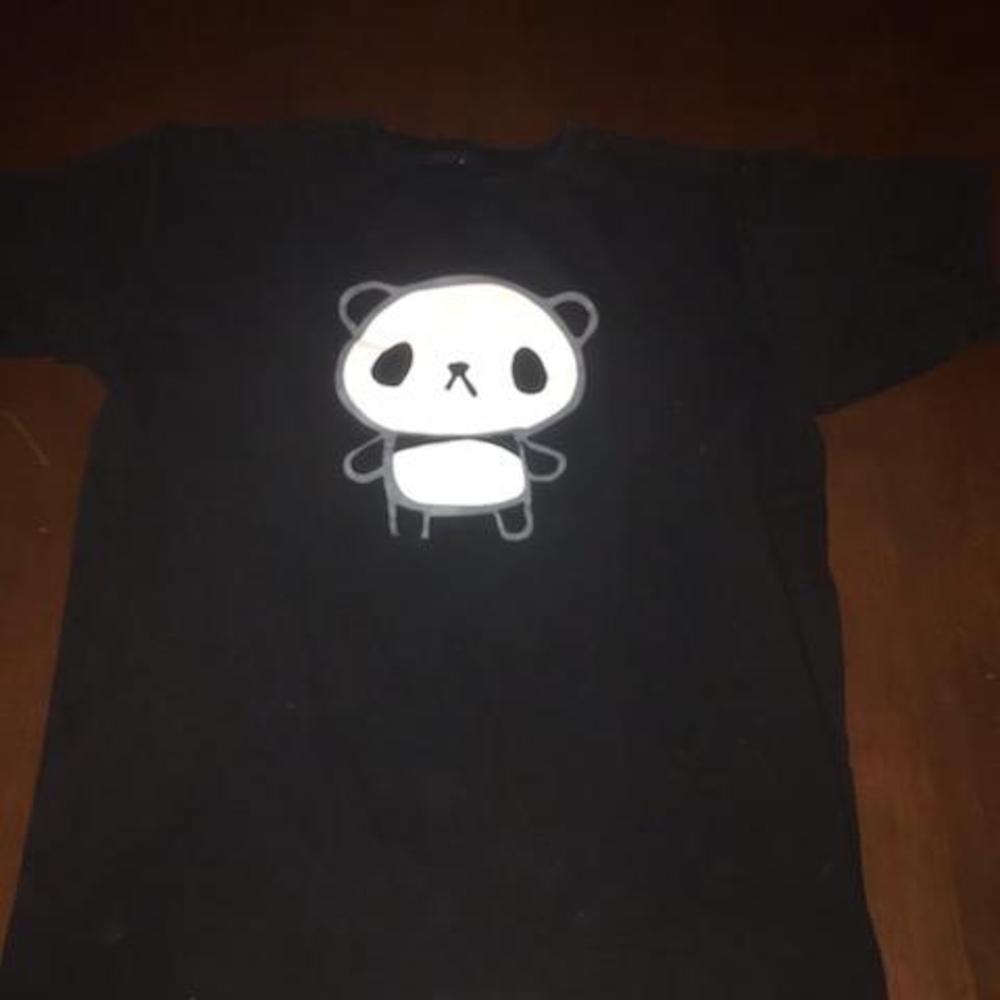 Black T-Shirt with Panda Graphic